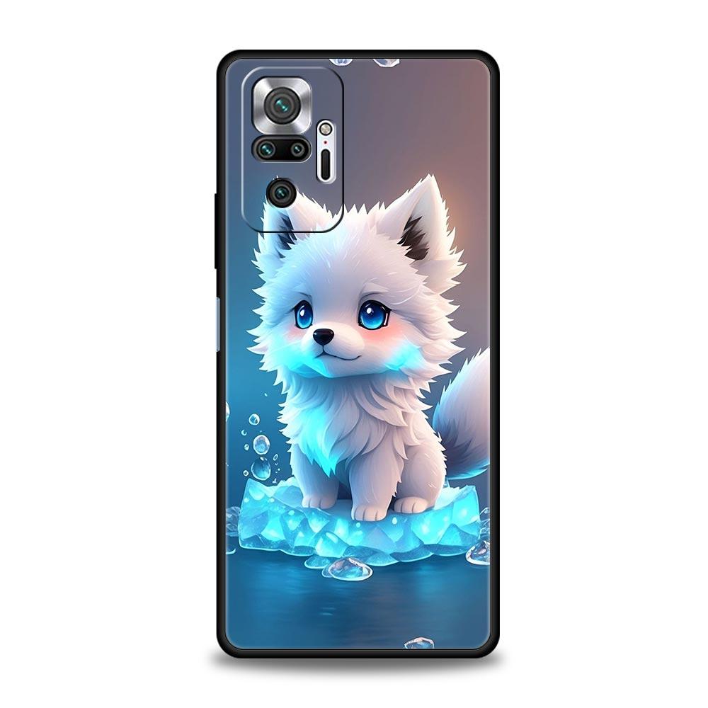Phone Case Cover for Redmi 14C 10C Note 15 14 13 12 10 11 Pro Plus K40 5G Soft TPU Shockproof Fundas Shell Cute Animal Fox Capas