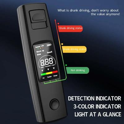 Přenosné alkoholové testy Profesionální vysoce citlivý alkoholtester Alkoholový test Nabíjení typu C Digitální dechový alkoholový tester