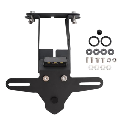 Bruce & Shark License Plate Frame, Compatible with Yamaha YZF-R25, YZF-R3, MT-25, and MT-03, Universal Motorcycle Reflector, Number Plate Bracket, Cus