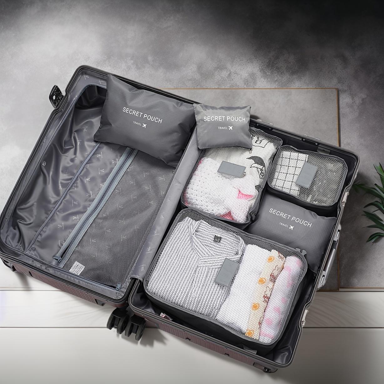 

6 шт. Дорожная сумка для хранения, многофункциональная легкая защитная сумка для одежды, пыленепроницаемая сумка для хранения багажа, без запаха серый