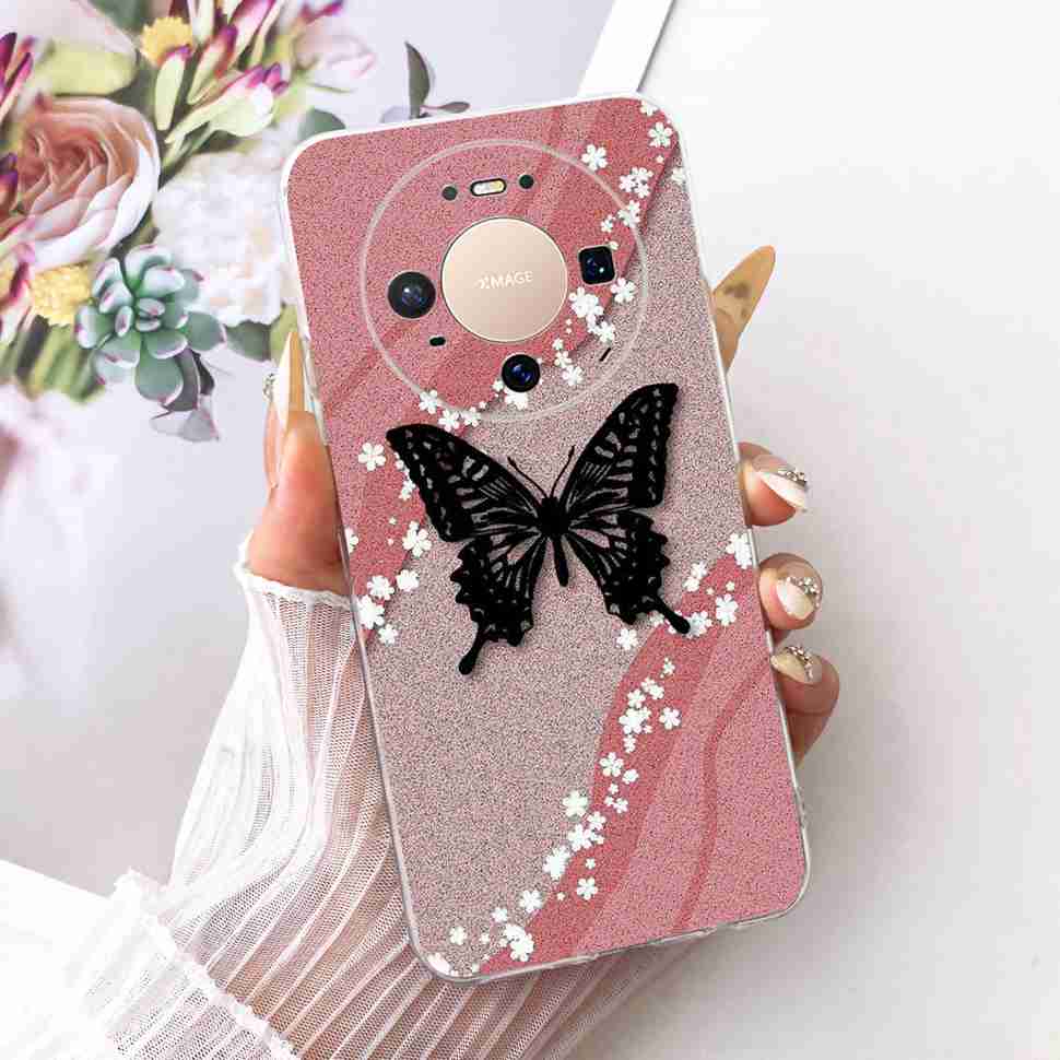 For Huawei Mate 80 5G 2025 Case VYG-AL00 Soft Silicone Sweet Heart Painted Cover Case For Huawei Mate80 Mate 80 TPU Fundas