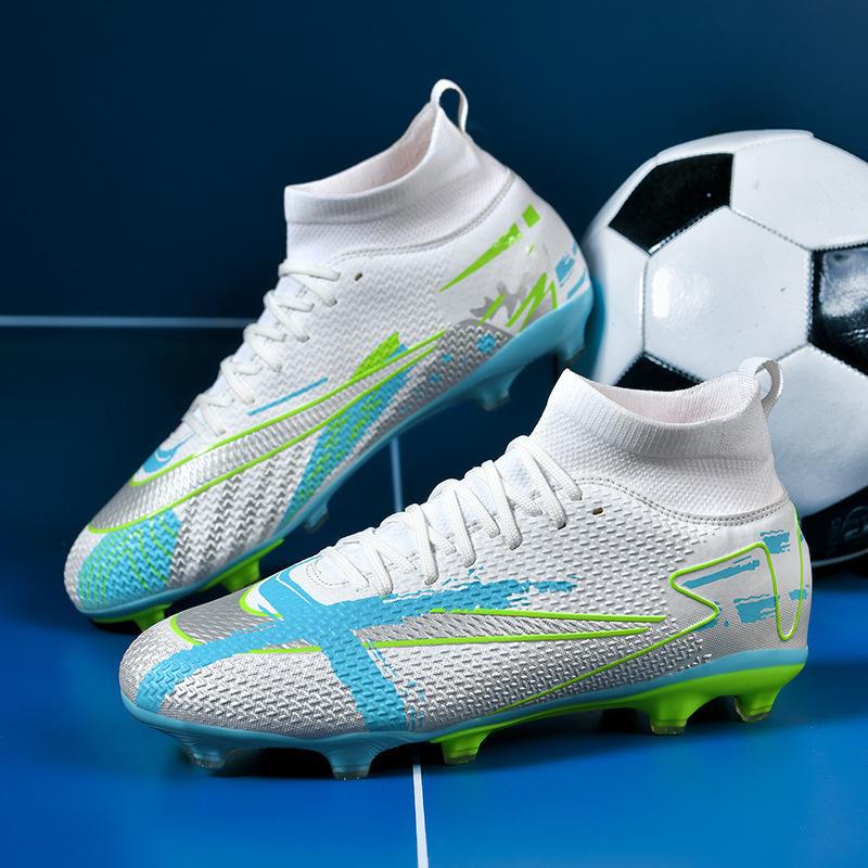 Large size spot 2025 football shoes men's high-top students and women's broken nails training shoes professional competition sports shoes