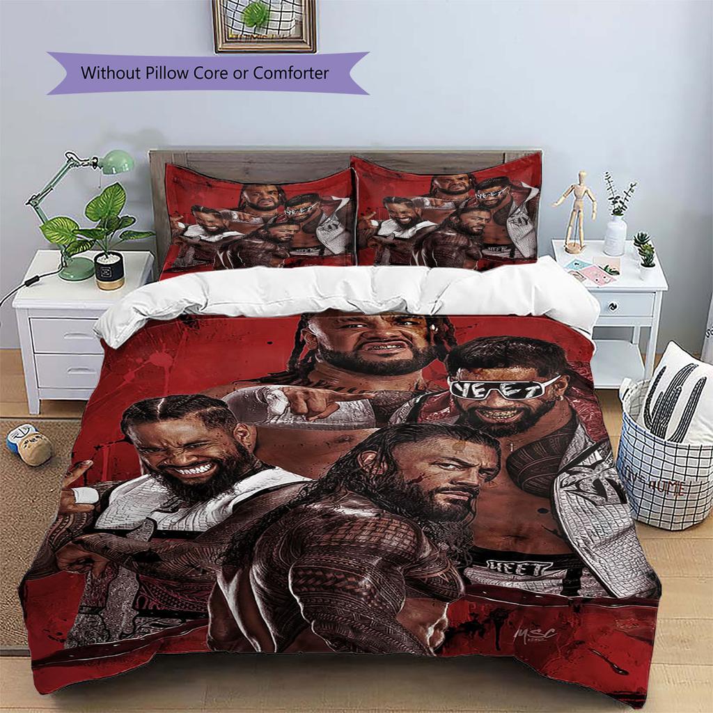 Leati Joseph Joe Anoa'i Pattern Bedding,Quilt Set Quilt Cover Pillowcase Home Birthday Gift(1 * duvet cover + 2 * pillowcase, without core)