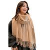 Scarf for Women, New Style Winter Wool Imitation Cashmere Scarf, Pure Color, Versatile Men"s Shawl,