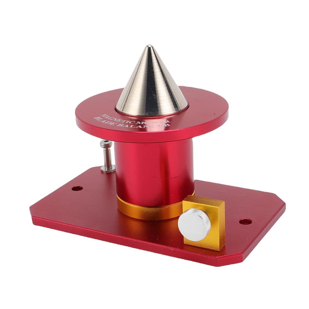 Magnetic Wall Mount Blade Balancer Aluminium Alloy 339075B Heavy Precision Blade Balancers for Mowers Red