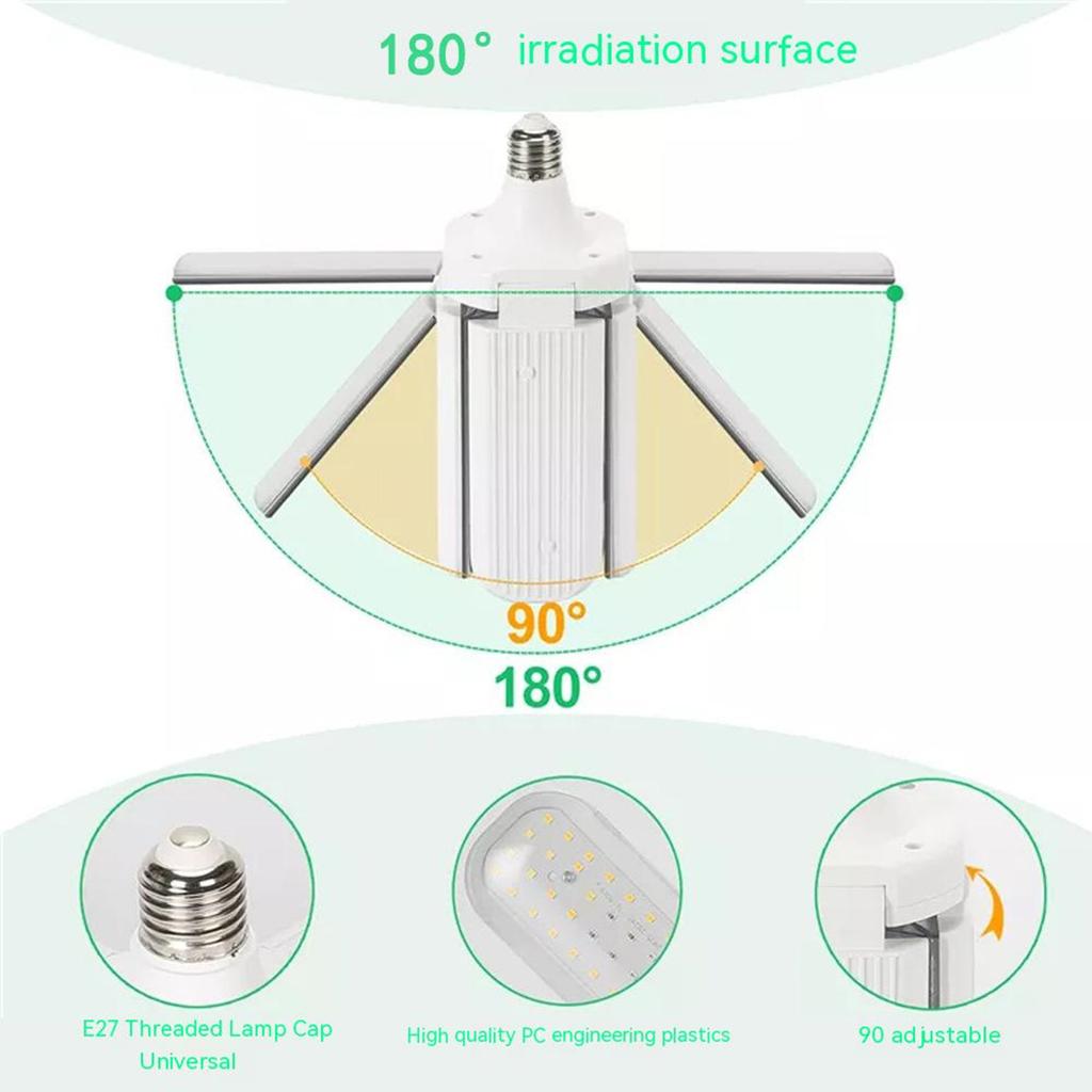 24w 36w 48w Foldable Led Plant Growing Lights Full Spectrum E27 For Indoor Plants Flower Seedling