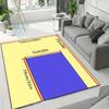 1pc Large Halloween Bat Area Mat Mat - Gothic Navy Blue & Golden floor mat with, Machine Washable Non-Slip Backing, Spooky Home