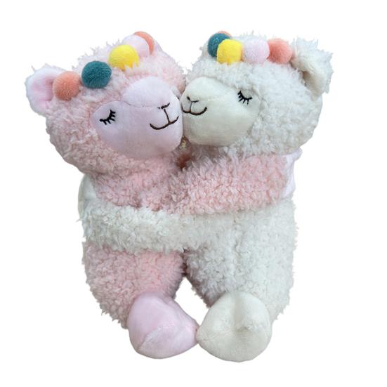 

Pet Toy Hug Alpaca Shape Bite-Resistant Plush Dog Chew Toy with Built-in Sound Device Soft Interactive Stress Relief Toy Alpaca