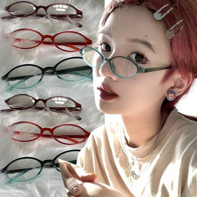 Retro Ovale Brille Damen Blaulichtfilter Klare Gläser Brillen Rezept Kurzsichtige Brille Ópticos Con Receta