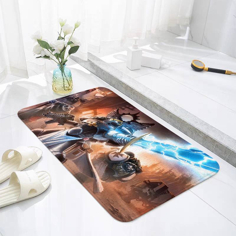 B-Warhammes-D-40k Floor Mats Home Laundry Rug Carpet For Living Room Decor Lounge Area Anti-slip Foot Mat Entrance Doormat
