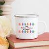 Creative Merci Maîtresse Print Mugs Coffee Cups Drinks Water Milk Cup Enamel Mug School Home Handle Drinkware Gift for Maîtresse