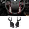 2PCS Matte Black Center Steering Wheel Decor Cover For 4runner 2010+ Accessories