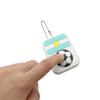 Football Clicker Fidget Toy with Ball Chain Stress Relief National Flag Football Decompression Button Keychain Pendant Backpack Charm Fans Gift