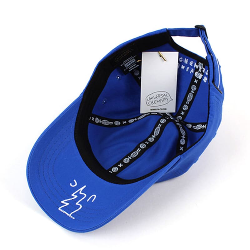 Universell kemi Baklogotyp Bomull Blå Keps
