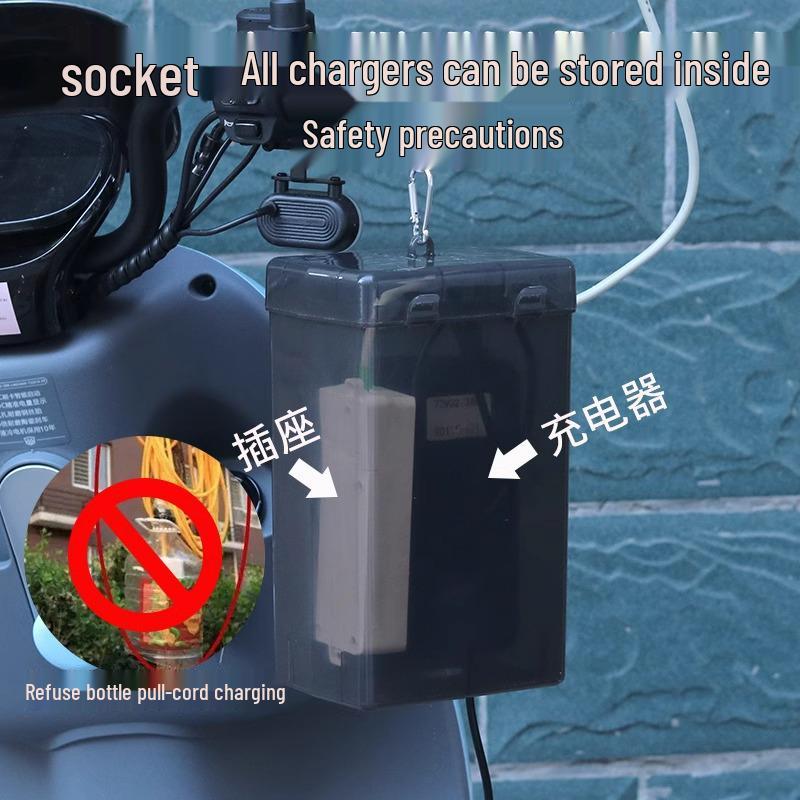 Waterproof Electric Car Charger Storage Box with Free Shipping - Universal Protective Rainproof Cover