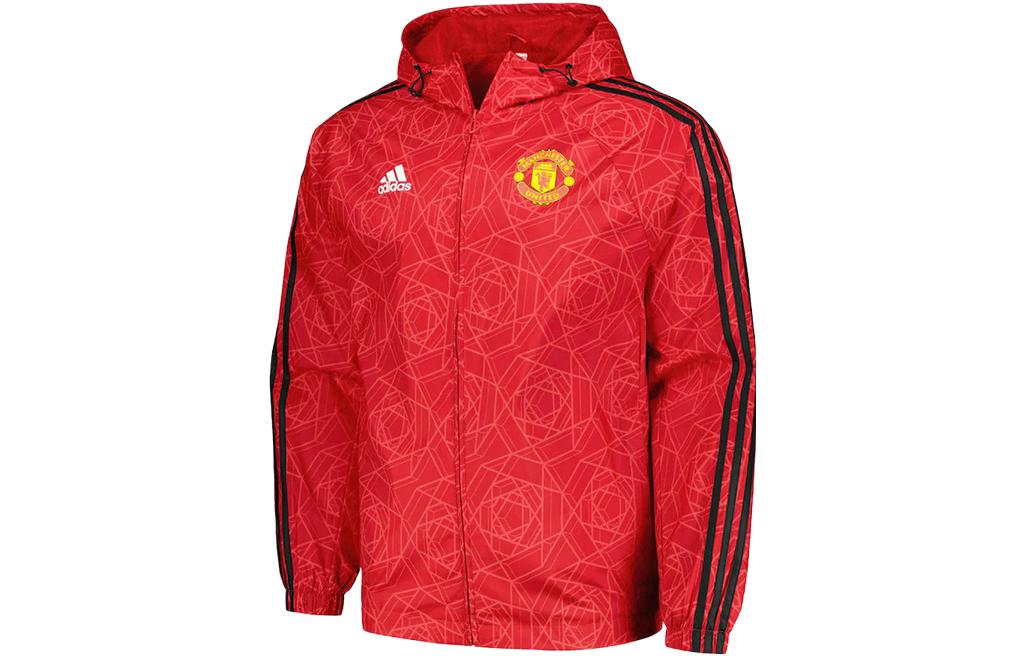Adidas Jackets Men s University Red Hooded Moderate Instructor University Red|L