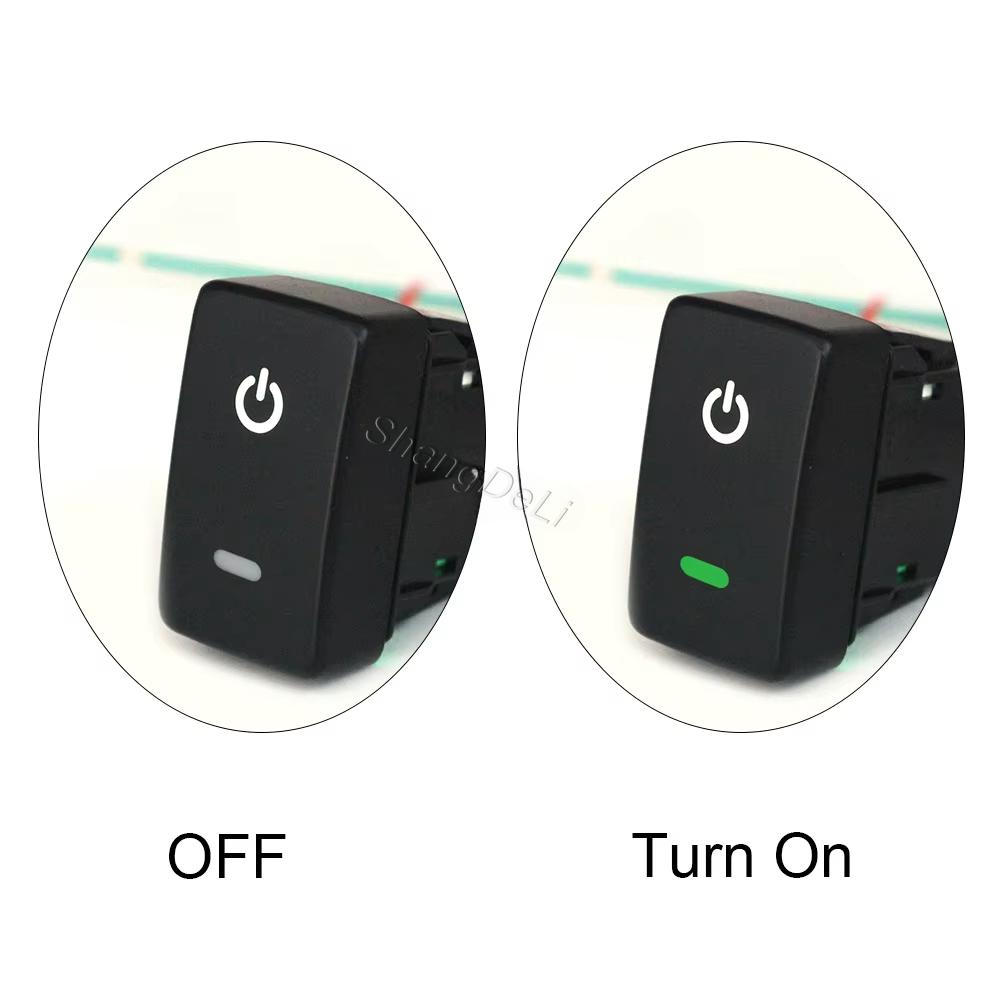 1Pc Car LED Light Garage Exhaust Momentary Switch Button For Honda Fit STREAM City Accord 8 2008 - 2013 Accessories