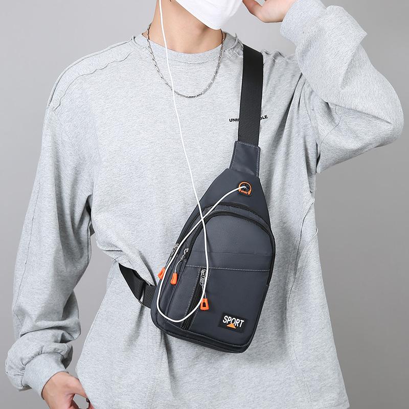 Men's Crossbody Bag Outgoing Lightweight Sports Travel Chest Bag Large Capacity Shoulder Bag