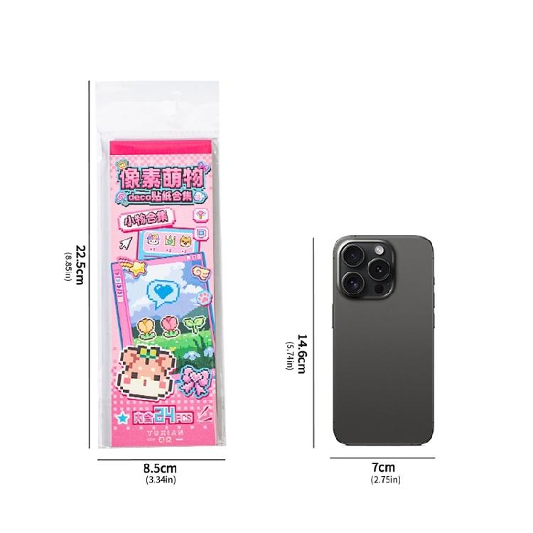 Decorative Sticker DIY Craft Sticker Waterproof Featuring Pixels Art for Artistic Notebooks and Nail Designs Easy Apply