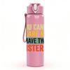 1PC You Can't Scare Me I Have Two Sisters Quote Print 750ml Color Plastic Sports Water Bottle Leakproof Flip Straw Lid Suitable for Sports Office Use