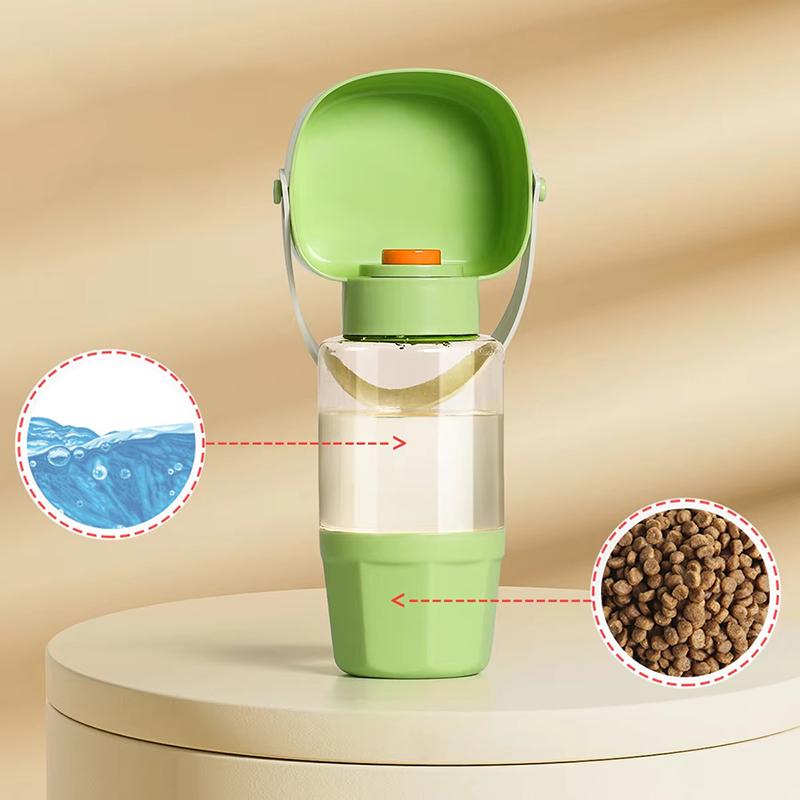 

2-In-1 Cat And Dog Companion Cup Water And Food Dispensing Dual Purpose Cat And Dog Universal Feeding And Watering Pet Supplies зелёный