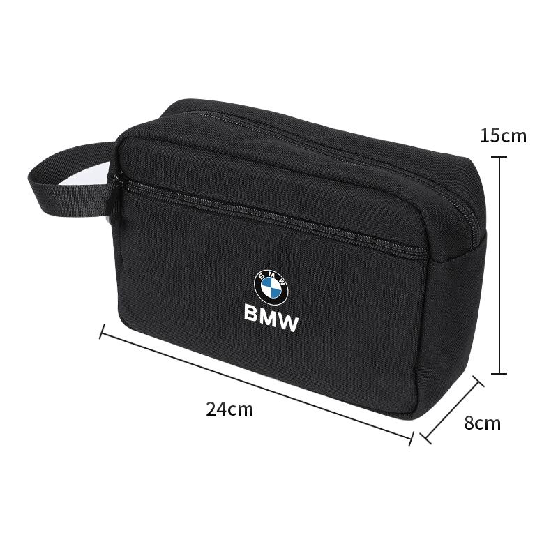 BMW Handbag Canvas Fabric Car Organizer Bag For BMW M E36 i4 G26 F40 F11 E46 E60 E70 G30 X3 X5 X7 Car Storage Bag Car Supplies EB1