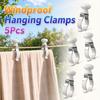 5Pcs Non-slip Windproof Hanging Clamps Stainless Steel Clothes Peg Laundry Clothespins  Beach Towel