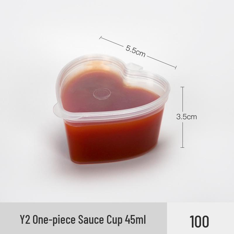 Petunia 100-Pack Disposable Plastic Sauce Cups for Seasoning and Fresh-Keeping