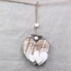 Wooden Heart Shaped Pendant for Indoor and Outdoor Decoration Room Hanging Ornament Handmade Wall Art Accessories