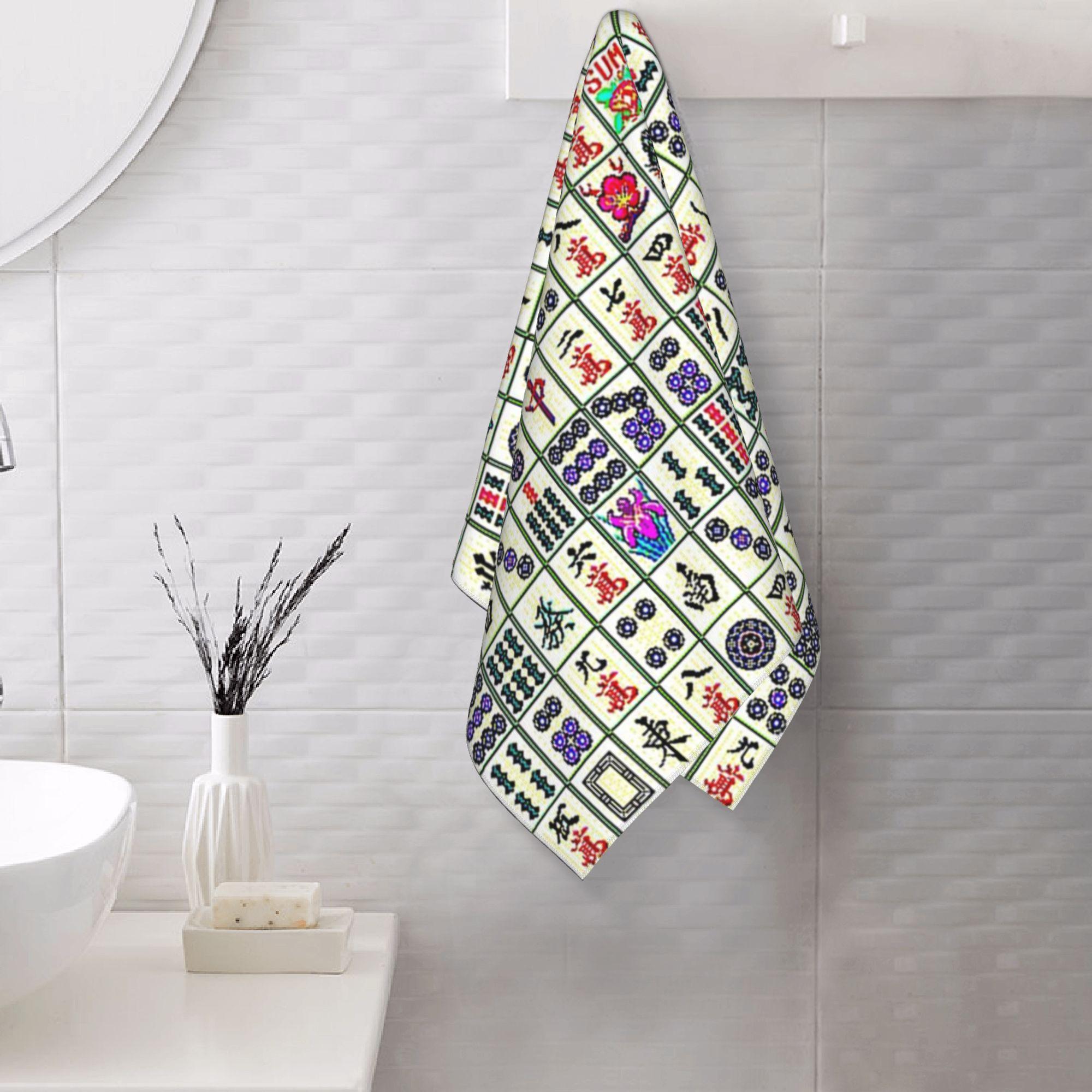 Ka Chen Muxi White Mahjong Soft Face Towel Quick Dry Pool Bath Cotton Towels Absorbent Quick