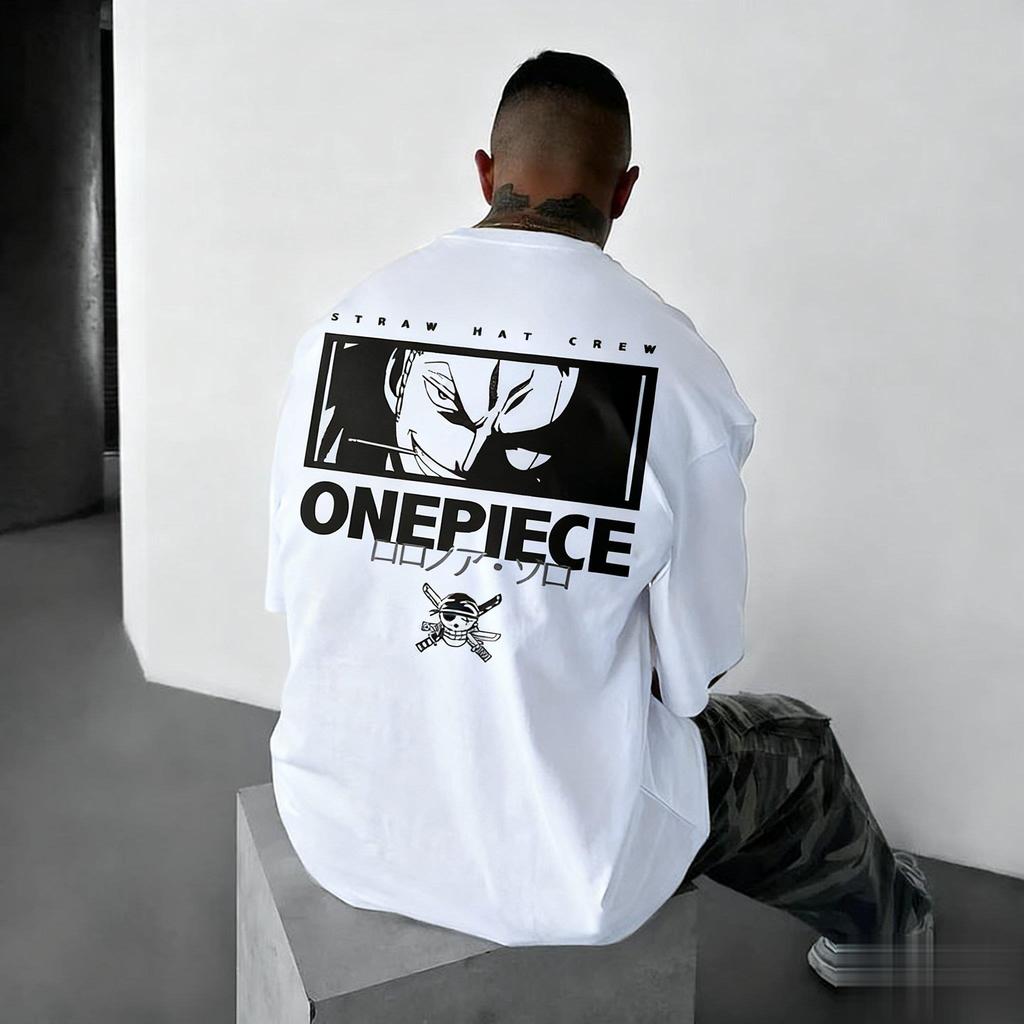 Unisex Zoro Grafik T-Shirt Herren Damen Sommer Neu Kurzarm Tee Streetwear Oversized Lässige Oberteile Y2k Kleidung