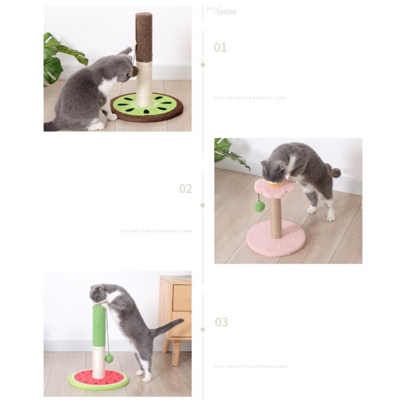 Cute Cat Scratcher Interactive Pet Toy for Cat and Kitten Playing Post