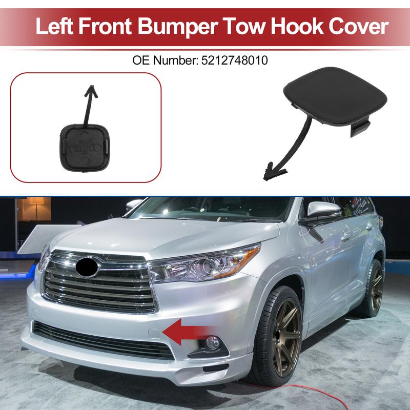 UXCELL Left Front Car Tow Hook Cover Cap for Toyota Highlander 2004-2007 No.5212748030