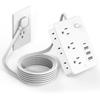 Type C Port Braided Cord Power Strip 3 USB Slots Type C Power Strip  America Standard