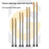 High-Speed Titanium-Plated Steel Extension Rod and Drill Bit for Woodworking