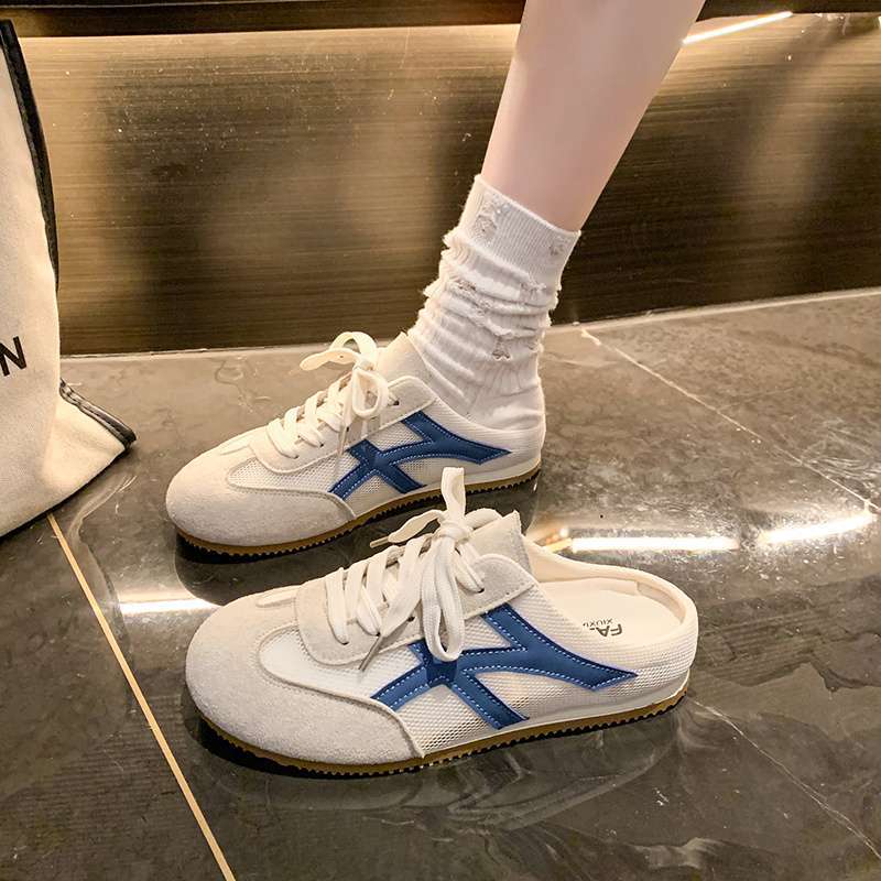 

Forrest Gump half slippers women s 2025 summer new red breathable mesh German training shoes one pedal pregnant women bag head sandals 40