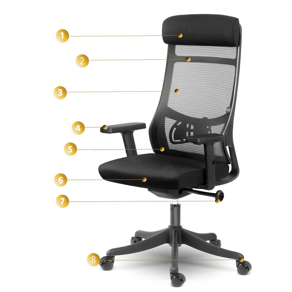Sofotel Brema Micro-Mesh Office Chair, Black