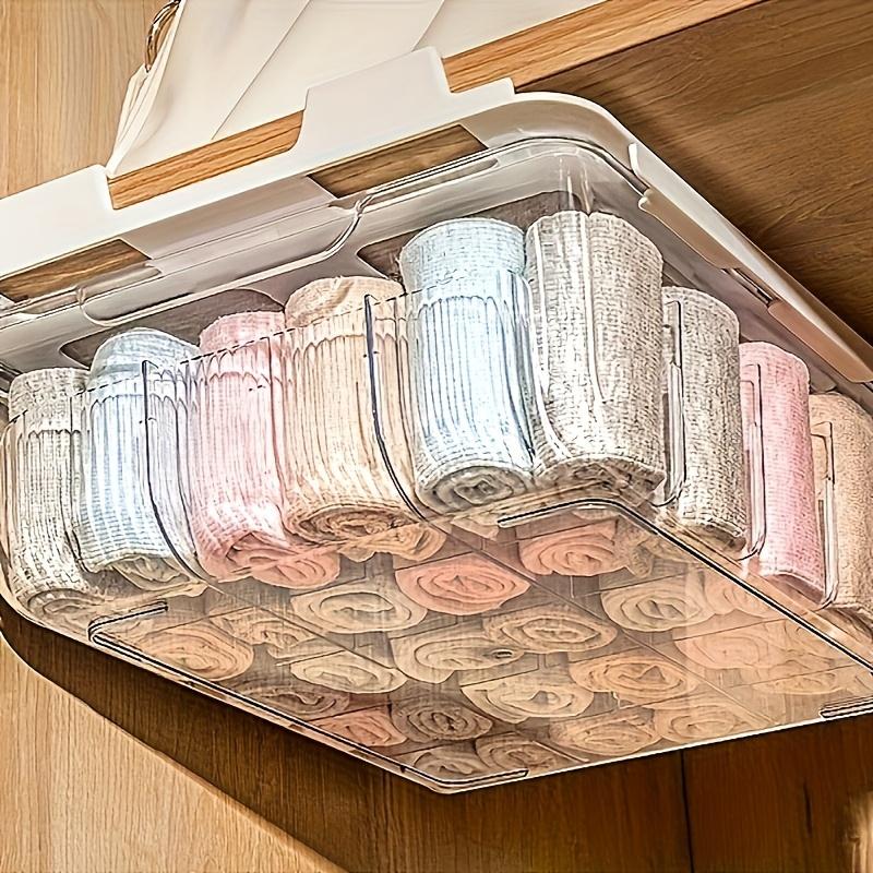 15 Grids Wall-Mounted Storage Organizer for Underwear, Socks & Accessories - with Clear Compartments for Easy Organization, Clothes Organizer Storage
