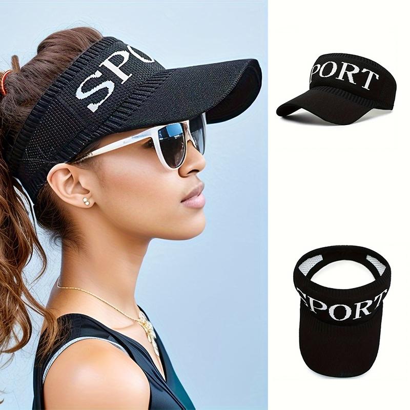 

Женский летний полый цилиндр, вязаный цилиндр с буквенным принтом от солнца, комфортный козырек для занятий спортом на открытом воздухе