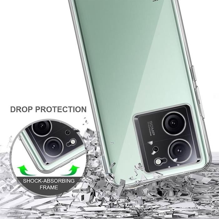 Coque pour Xiaomi 13T/13T Pro - Silicone Transparent - Protection Antichoc + 2 Verres Trempés