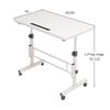 Portable Laptop Desk Adjustable Height Small Computer Desk 16x31.5 Inch for Home Office
