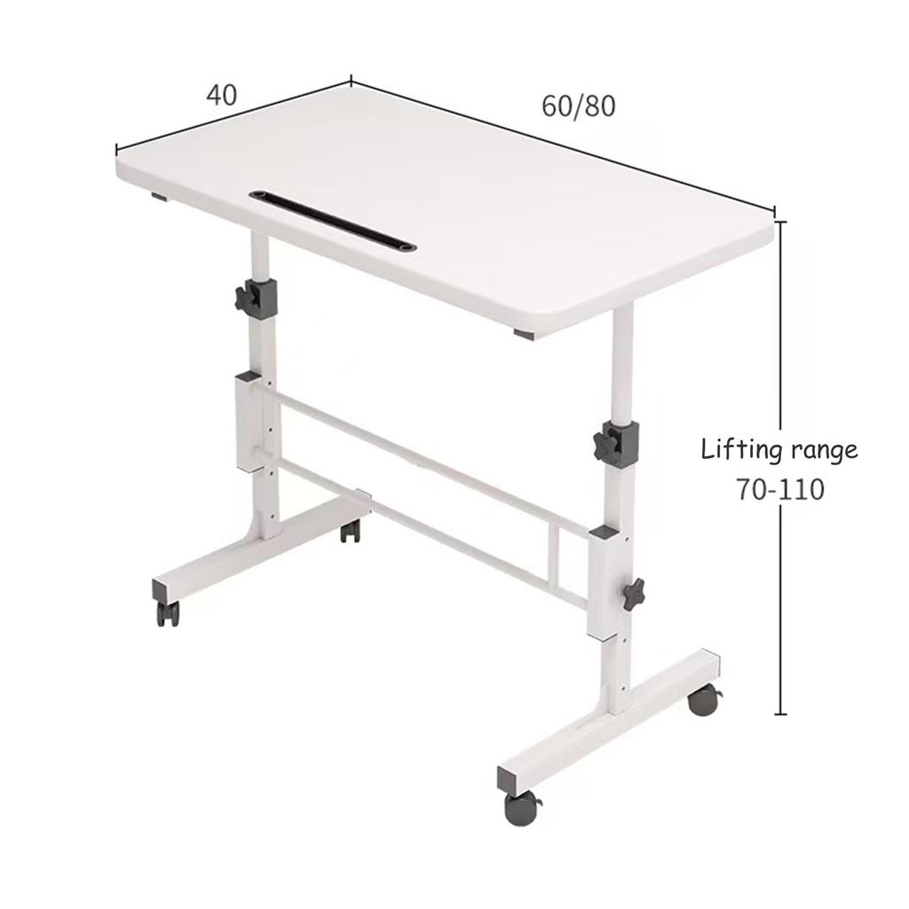 Portable Laptop Desk Adjustable Height Small Computer Desk 16x31.5 Inch for Home Office