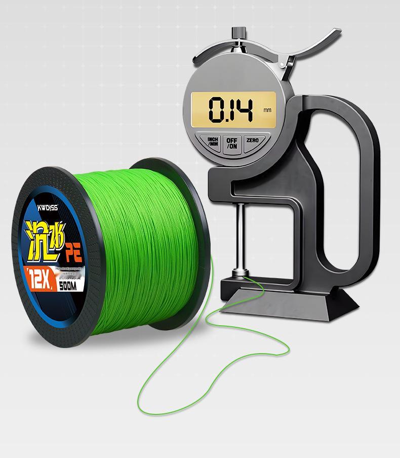 Sinking 500m PE Fishing Line, 8-Strand Dyneema Core, 12-Strand Super Strong Lure Line