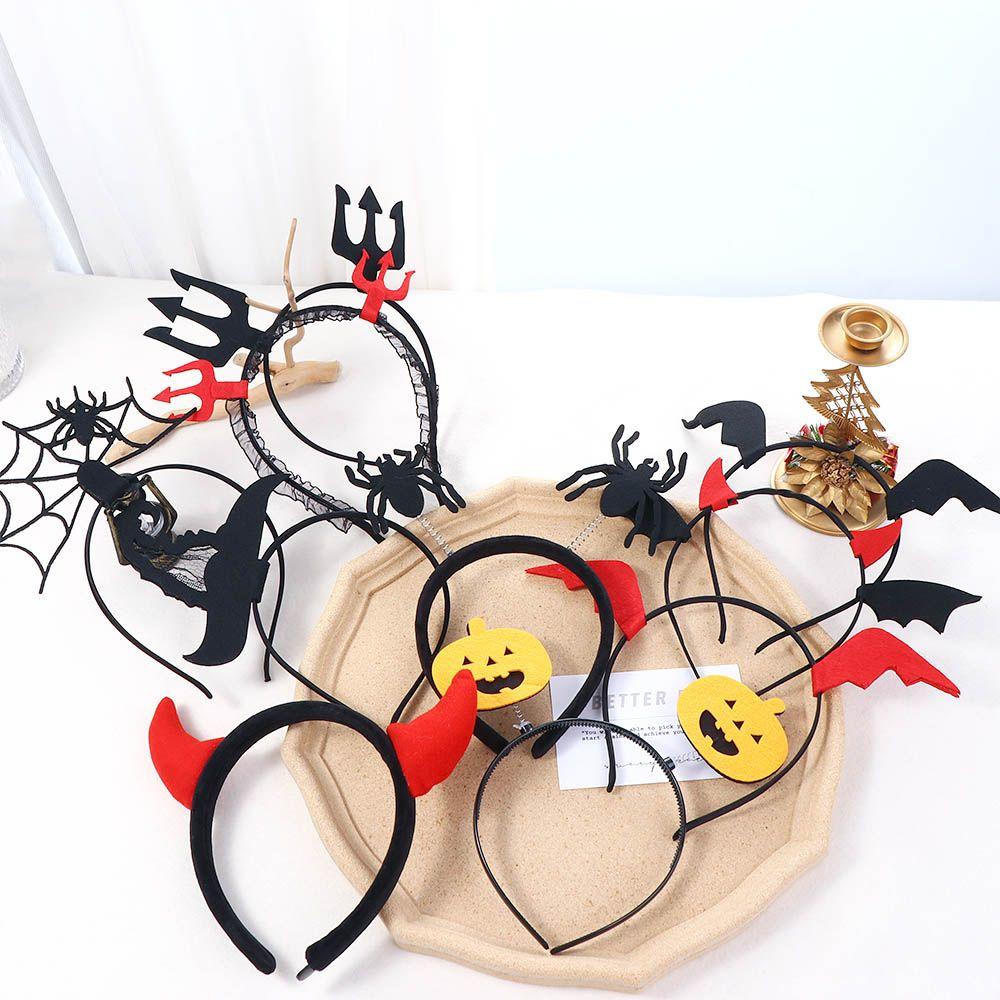 Carnival Easter Party Decor Costume Accessory Bat Devil Wing Women Hair Hoop Spider Halloween Headband Halloween Hairbands