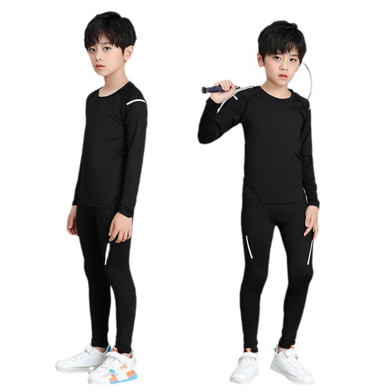 Unisex Quick-Dry Sports Suit: Long Sleeve & Pants for All Ages