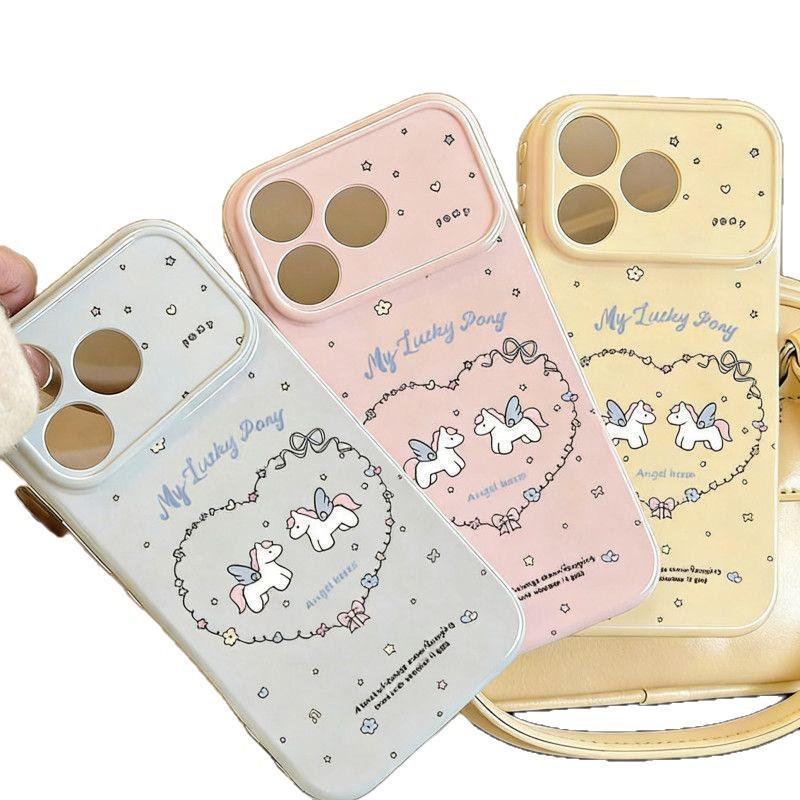 Heart-Shaped Horse Side Phone Case for iPhone 17 Pro Max/16/15/14 Plus