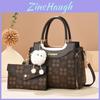 Urban Minimalist Tote Bag Pu Material With Print Contrast Color For Daily Use