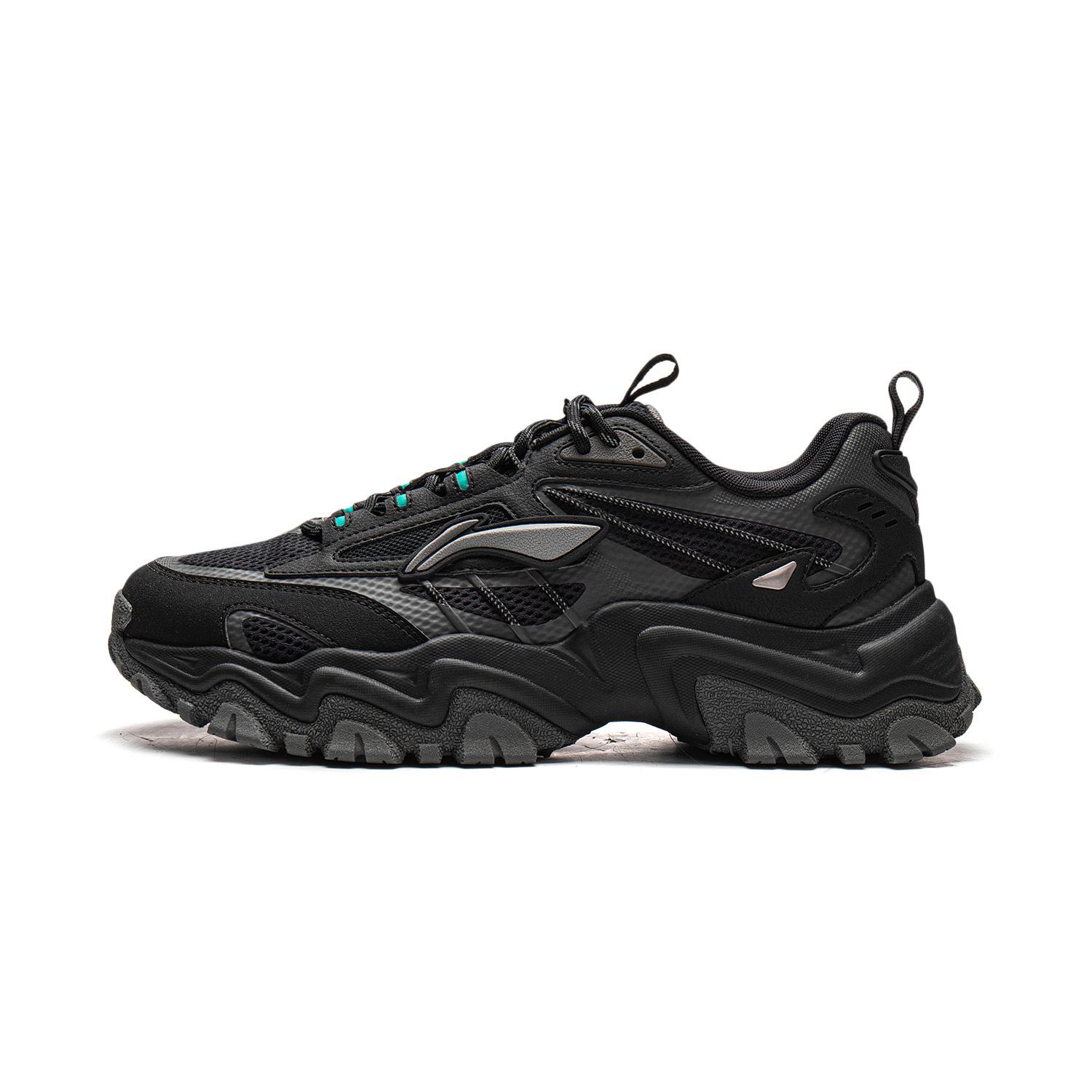 Li Ning Joyful Journey Low top Chunky Sneakers Men s Black Gray AGLW007-2 44