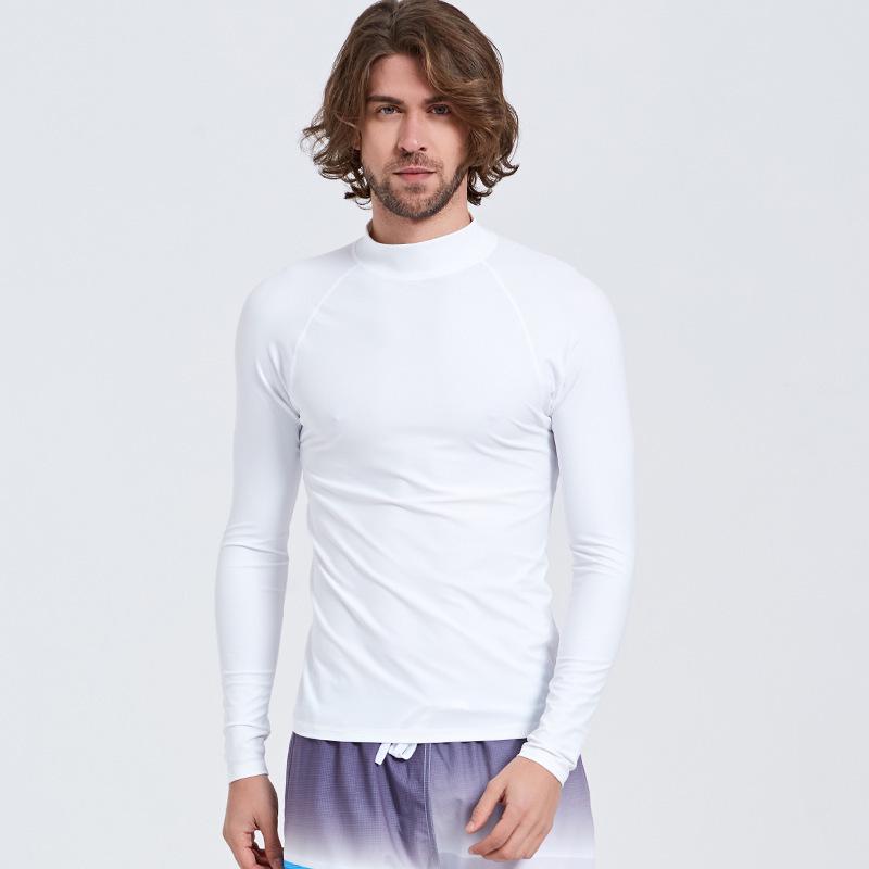 Shabate Men's Quick-Dry Diving Suit: Long Sleeve Sun Protection, Slim Fit, Jellyfish-Resistant Top for Snorkeling.