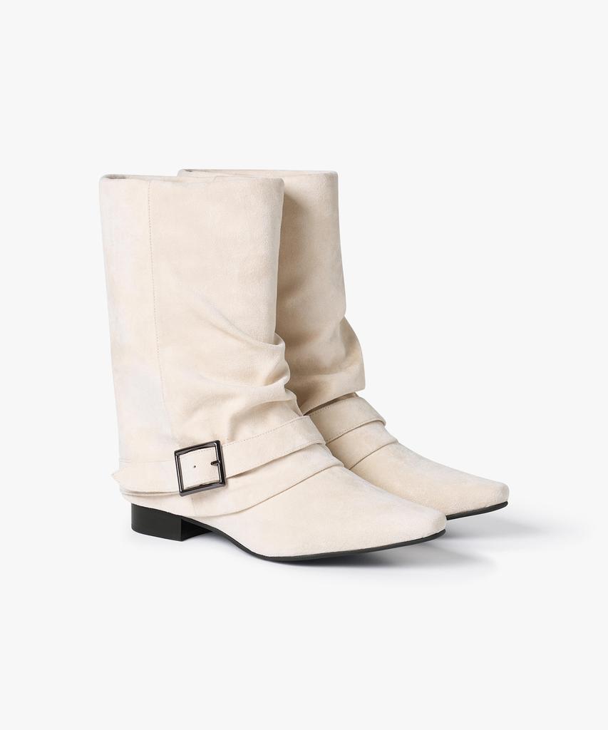 Losesleepover Hug Belt Suede Boots *Butter Sand
